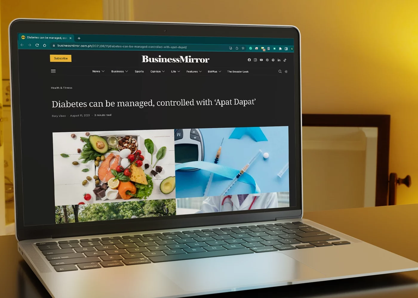 Business Mirror news mock up for MSD's digital PR campaign.